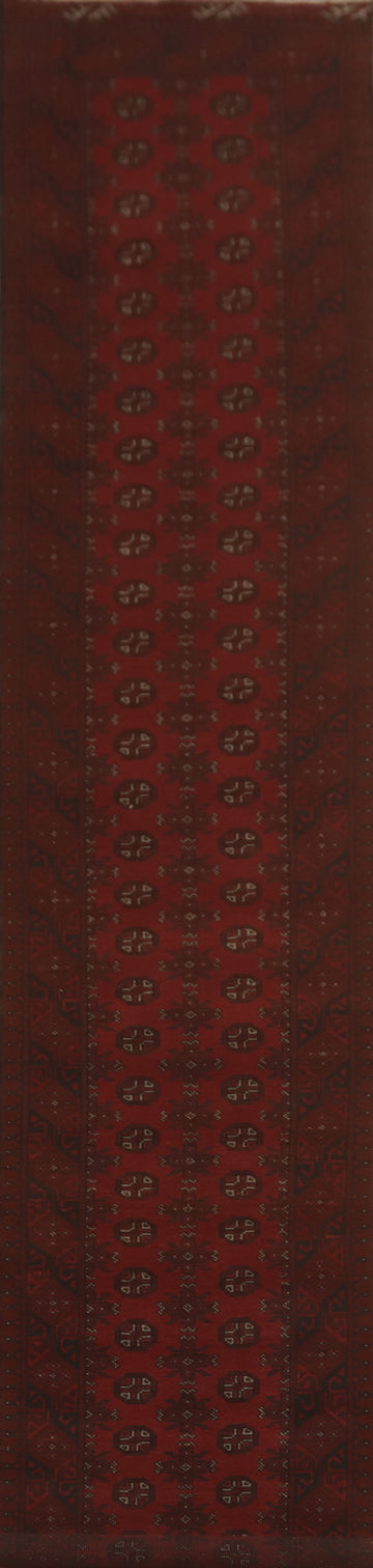 Geometric Balouch Afghan Runner Rug 3x19