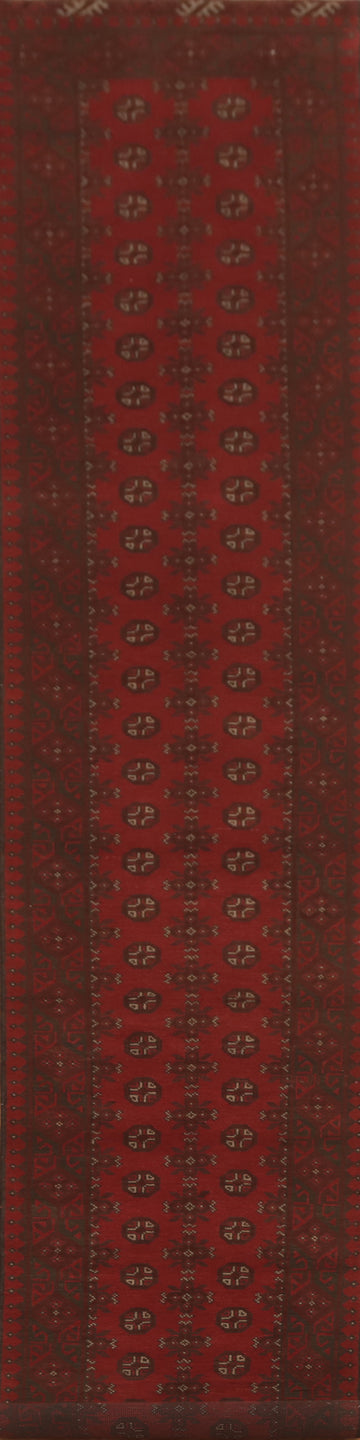 Geometric Balouch Afghan Runner Rug 3x19