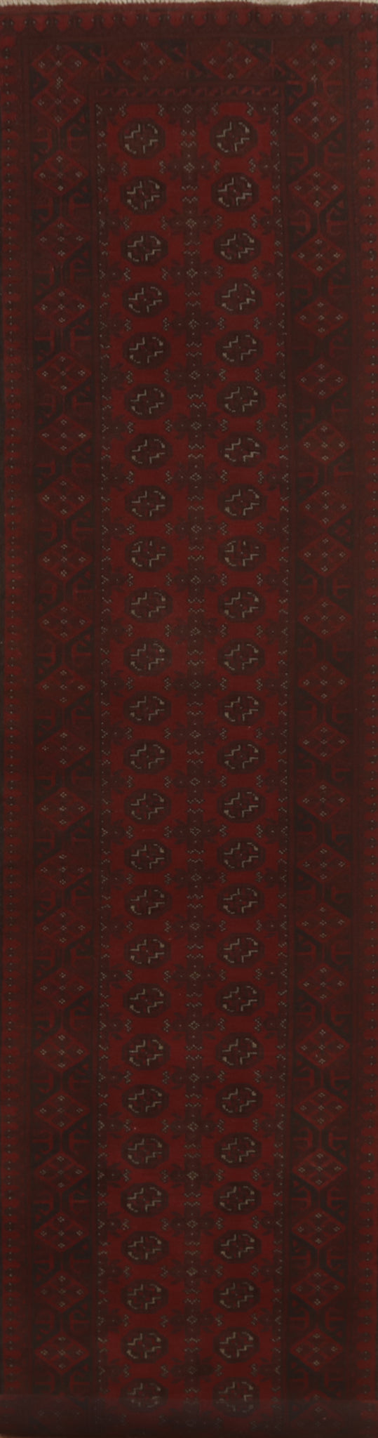 Geometric Balouch Afghan Runner Rug 3x16
