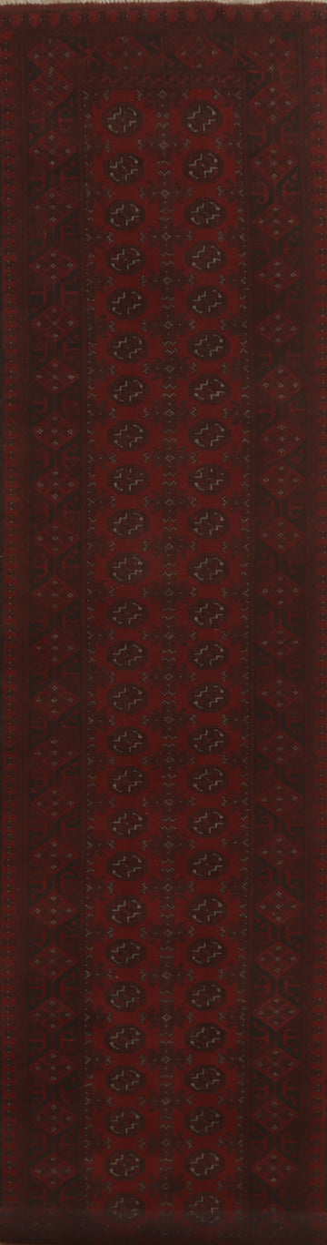 Geometric Balouch Afghan Runner Rug 3x16