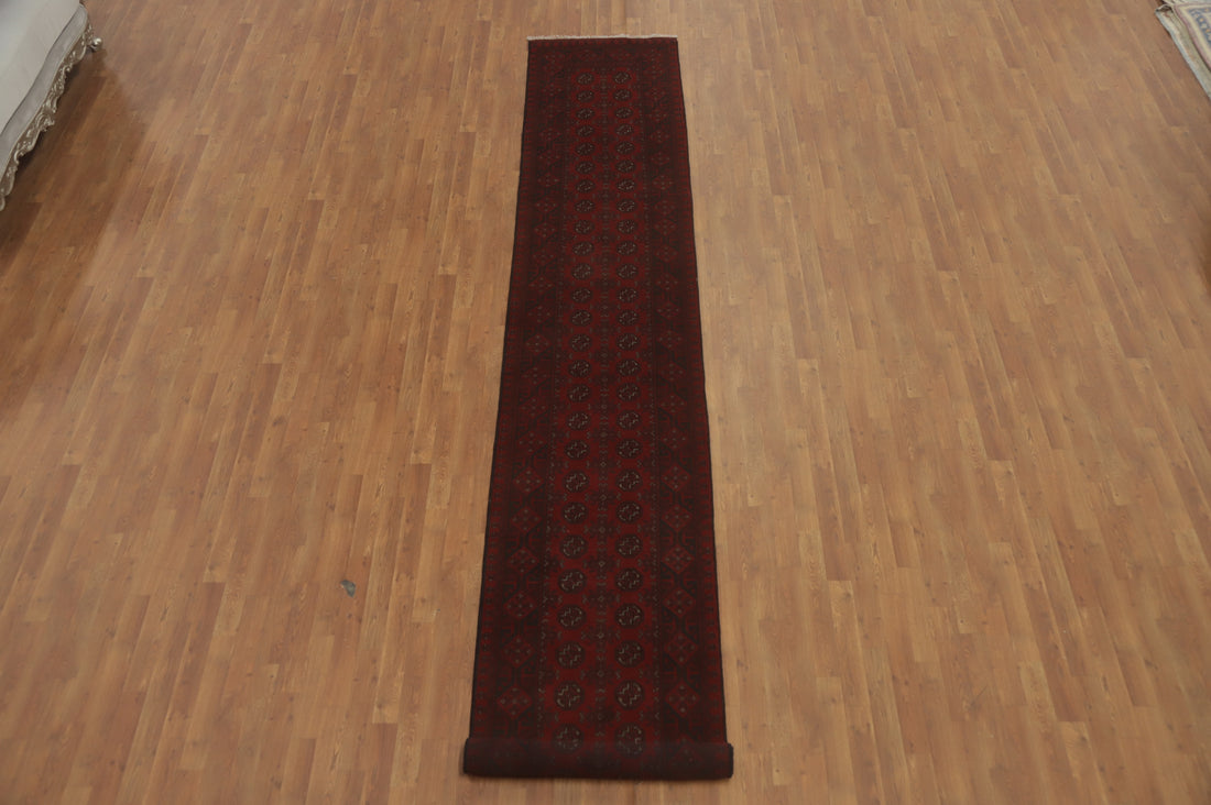 Geometric Balouch Afghan Runner Rug 3x16