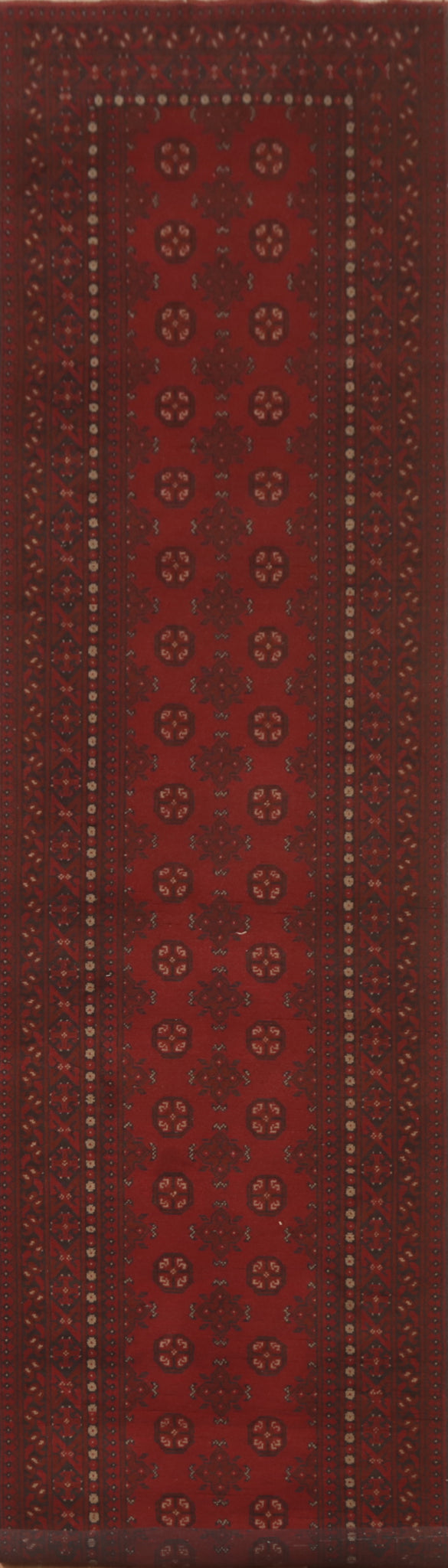 Geometric Balouch Afghan Runner Rug 3x16