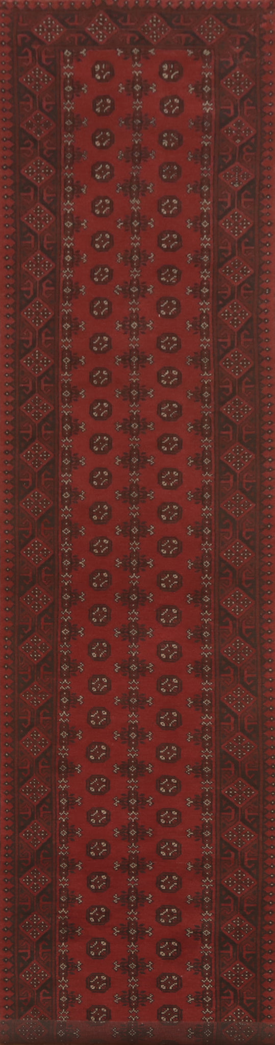 Geometric Balouch Afghan Runner Rug 3x16