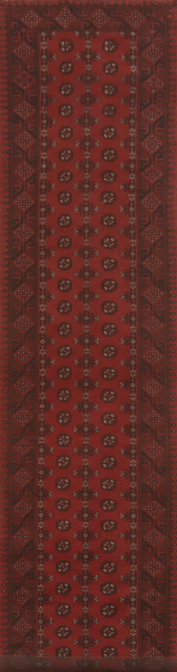 Geometric Balouch Afghan Runner Rug 3x16