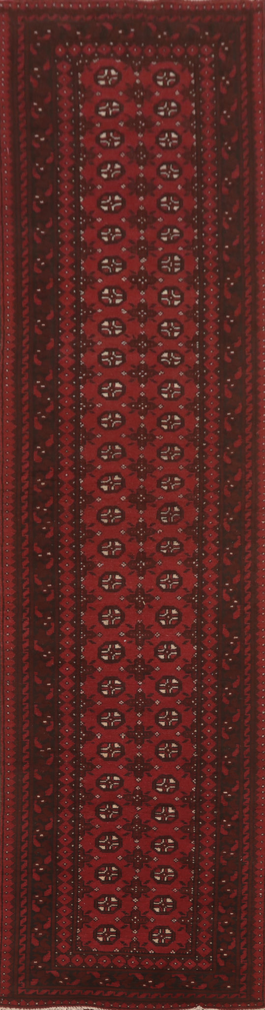 Geometric Balouch Afghan Runner Rug 3x13