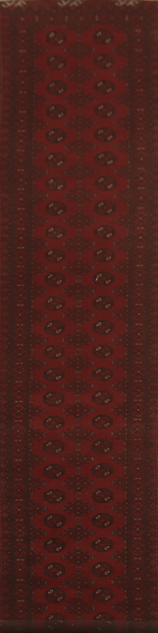Tribal Red Balouch Afghan Runner Rug 3x19