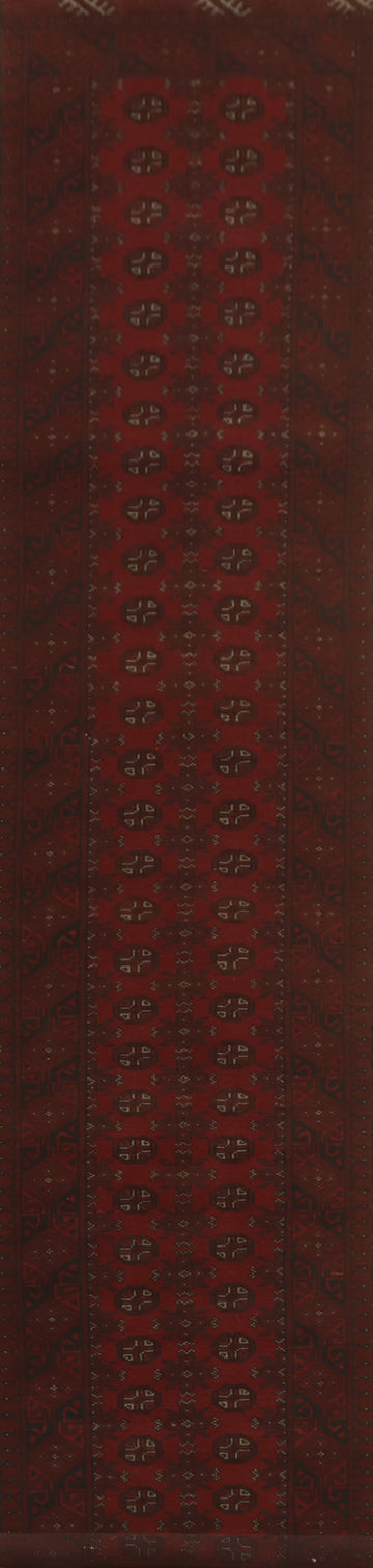 Geometric Balouch Afghan Runner Rug 3x18