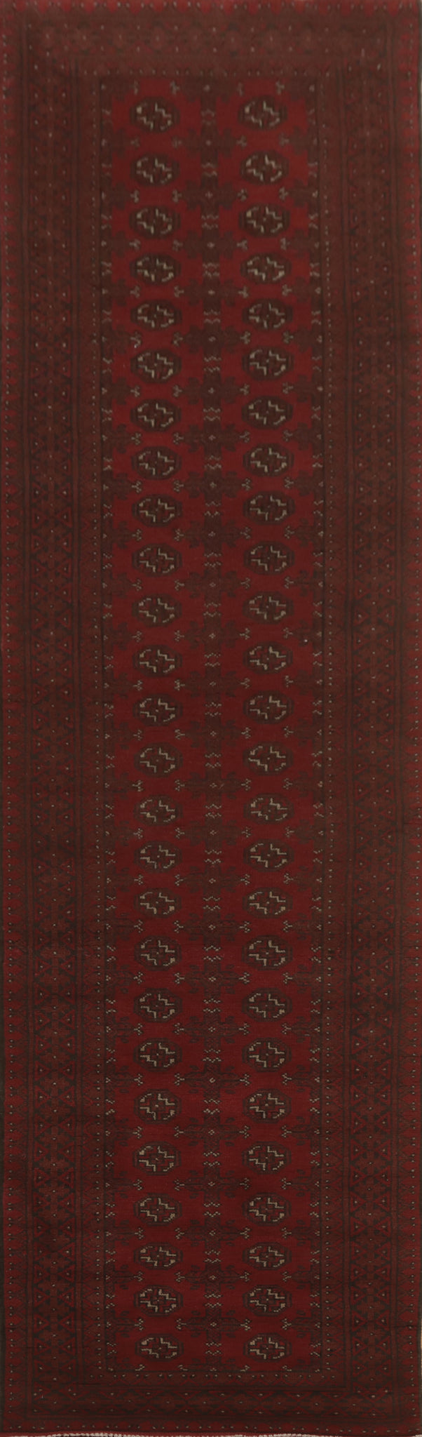 Elephant Foot Balouch Afghan Runner Rug 3x13