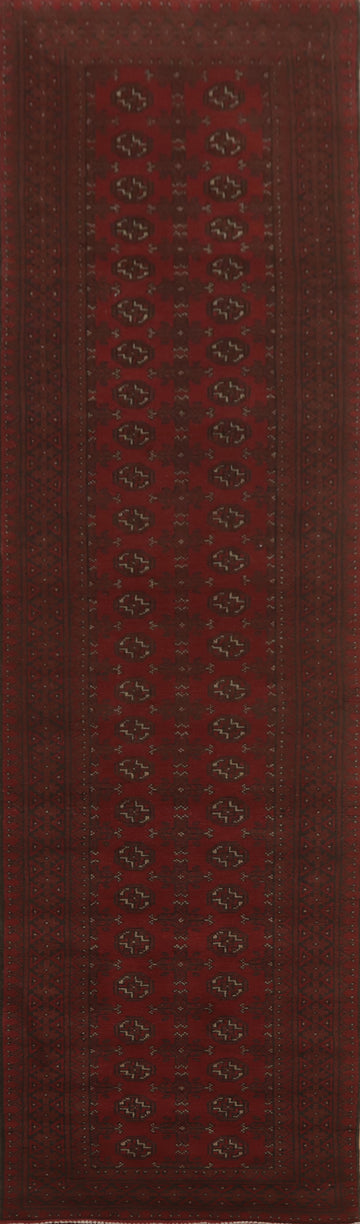 Elephant Foot Balouch Afghan Runner Rug 3x13