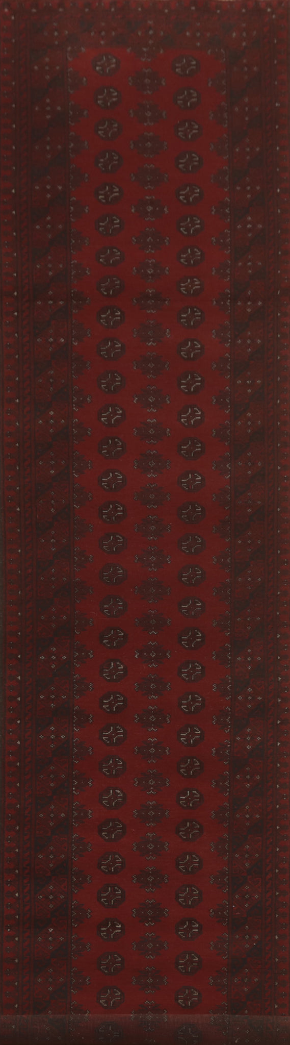 Geometric Balouch Afghan Runner Rug 3x16