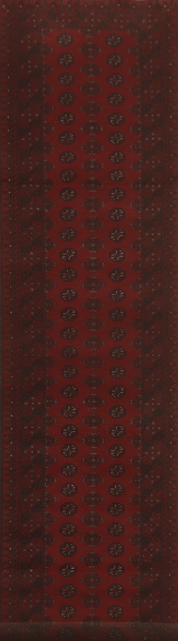 Geometric Balouch Afghan Runner Rug 3x16