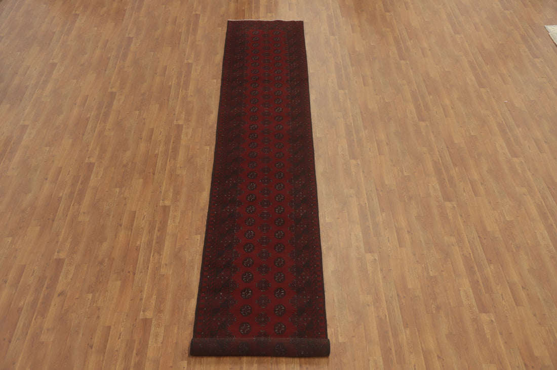 Geometric Balouch Afghan Runner Rug 3x16