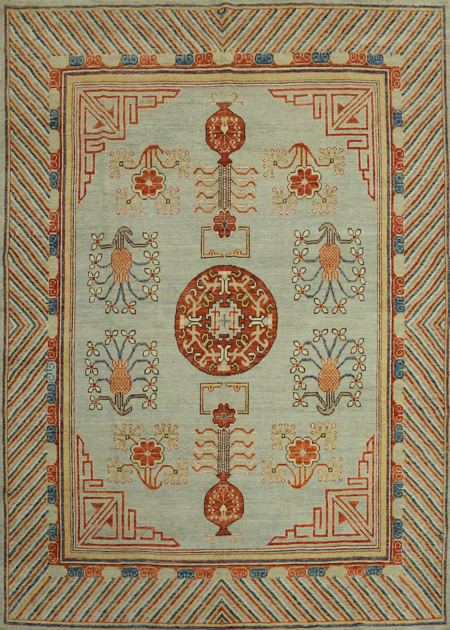 Handmade Wool Oushak Vegetable Dye Area Rug 8x10