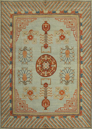 Handmade Wool Oushak Vegetable Dye Area Rug 8x10