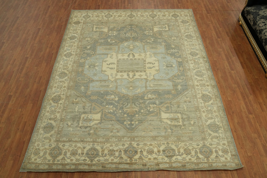 Vegetable Dye Wool Oushak Turkish Large Rug 10x14