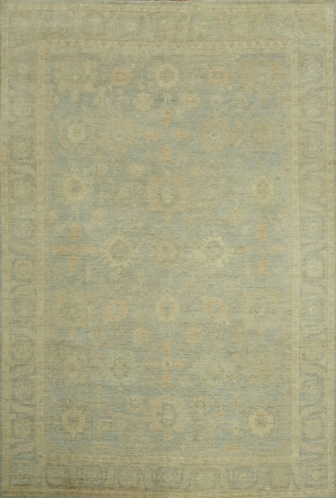 Vegetable Dye Oushak Turkish Large Rug 10x14