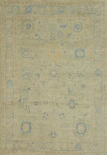 Handmade Wool Oushak Vegetable Dye Area Rug 9x12