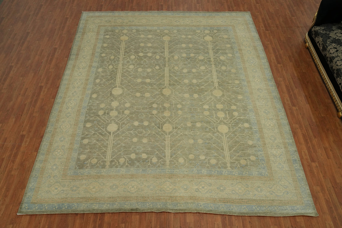 Vegetable Dye Wool Oushak Turkish Large Rug 12x14