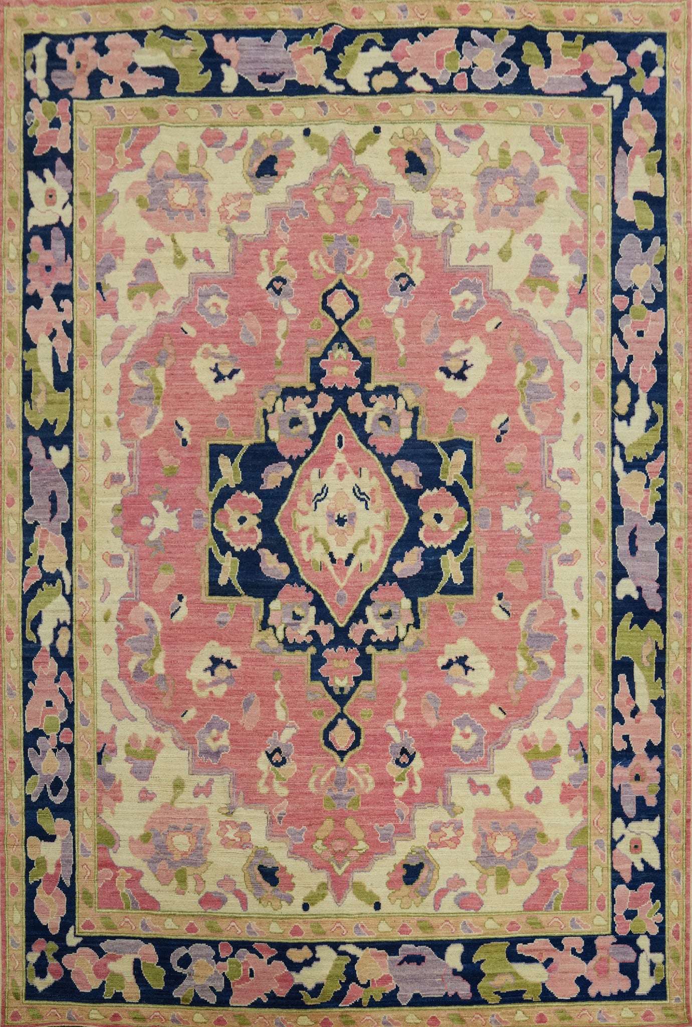 Handmade Pink Oushak Vegetable Dye Area Rug 8x10