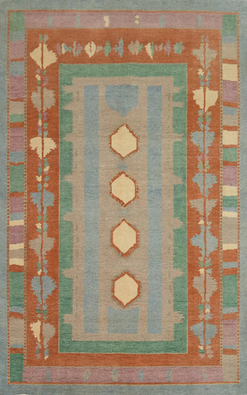 Vegetable Dye Gabbeh Turkish Area Rug 6x9