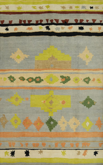 Handmade Wool Gabbeh Vegetable Dye Area Rug 6x9