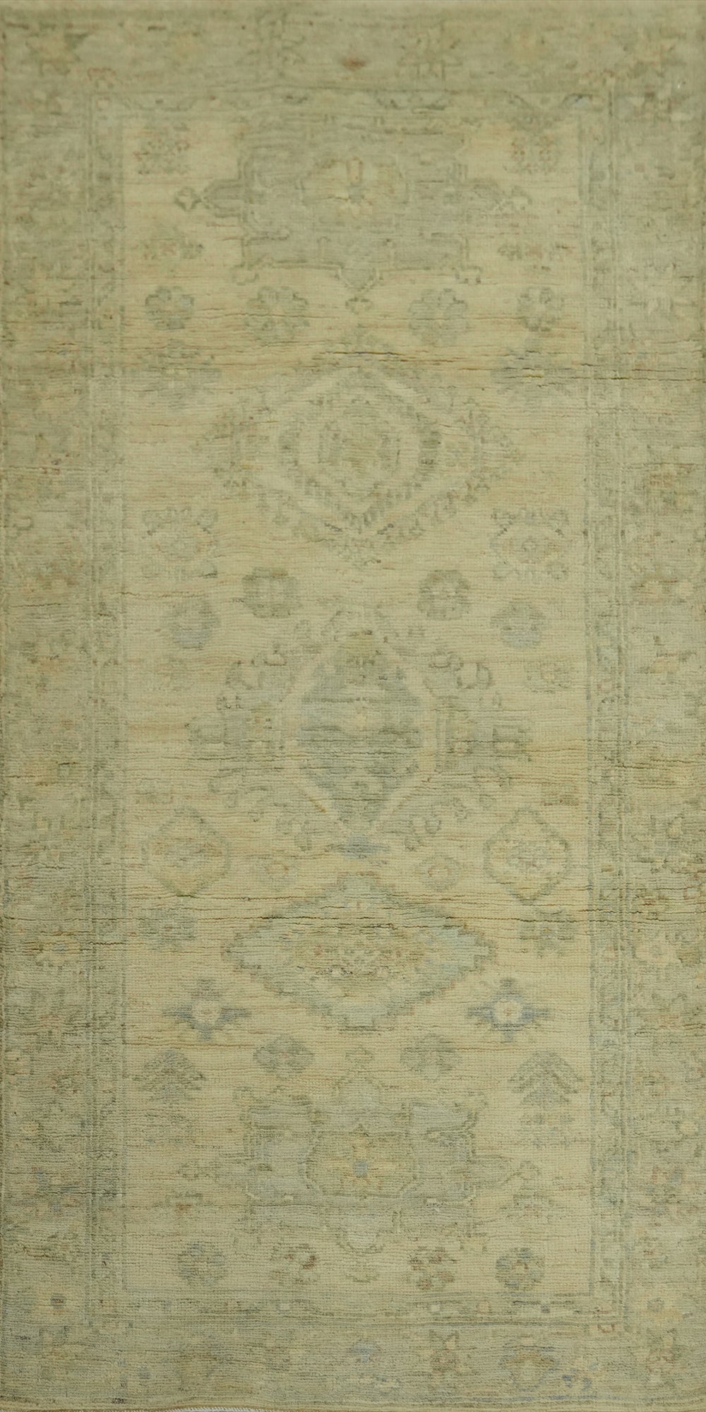 Earth Tone Wool Vegetable Dye Turkish Rug 3x6
