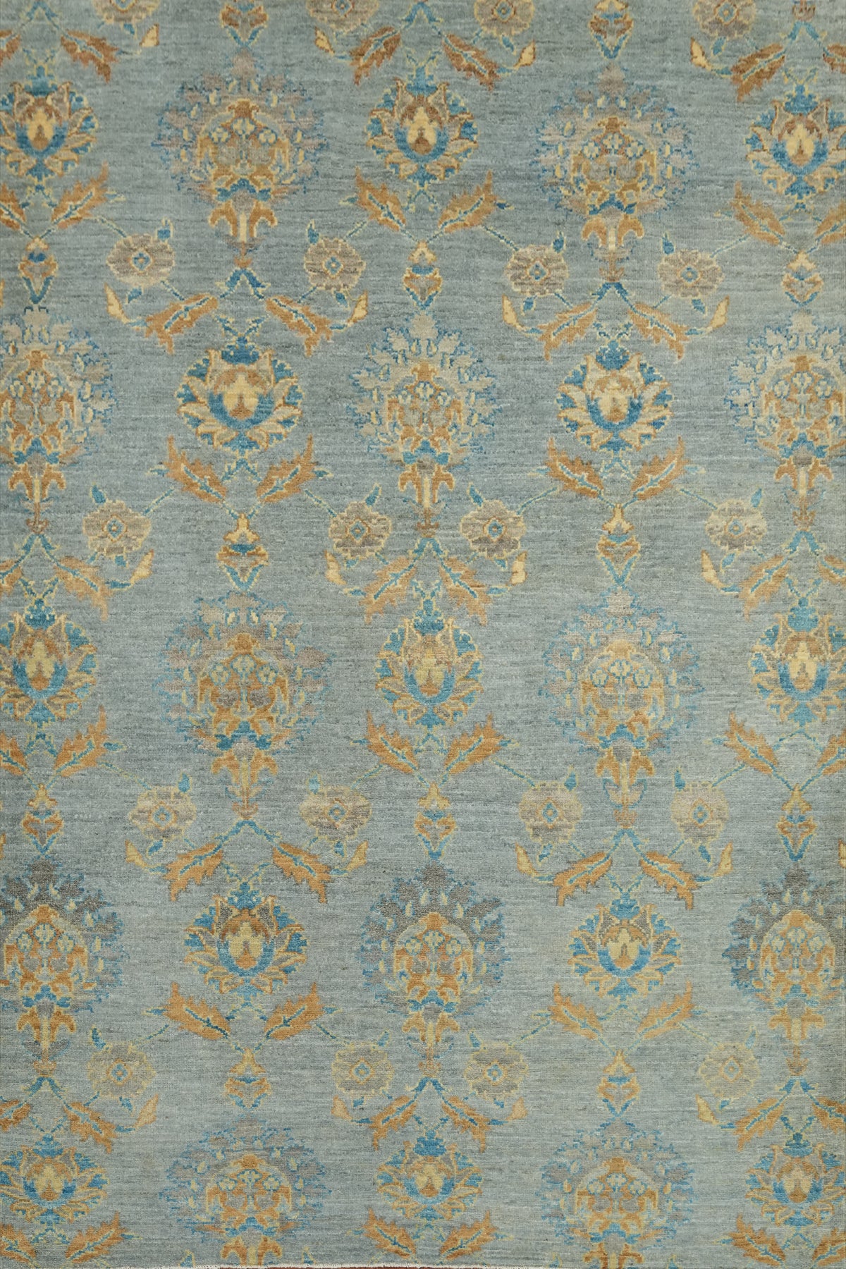 All-Over Floral Oushak Vegetable Dye Area Rug 6x8