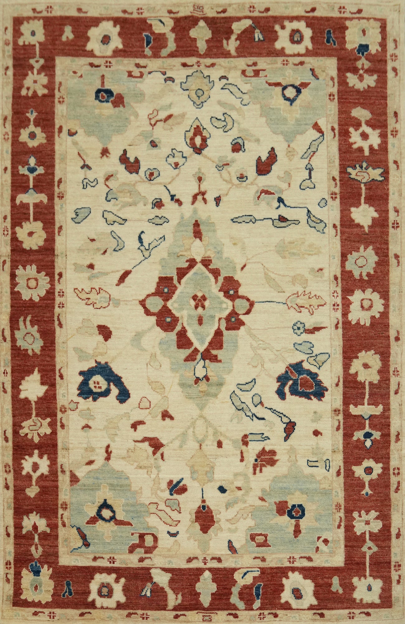 Handmade Wool Oushak Vegetable Dye Area Rug 6x9