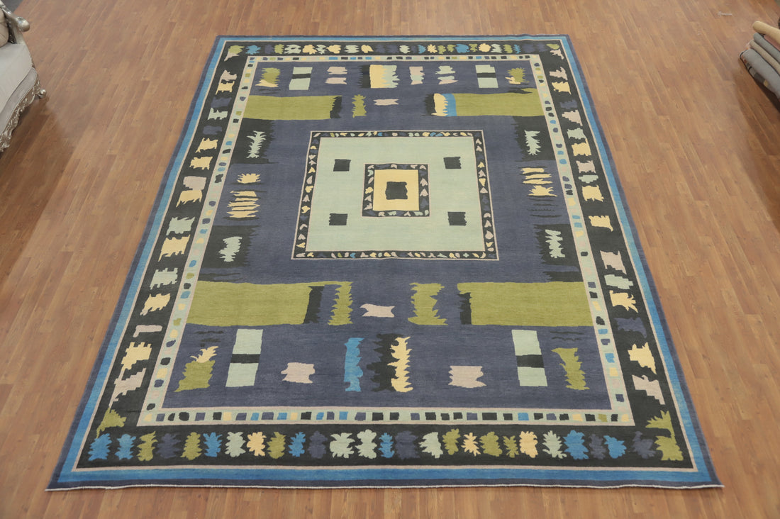 Vegetable Dye Wool Gabbeh Turkish Large Rug 11x14