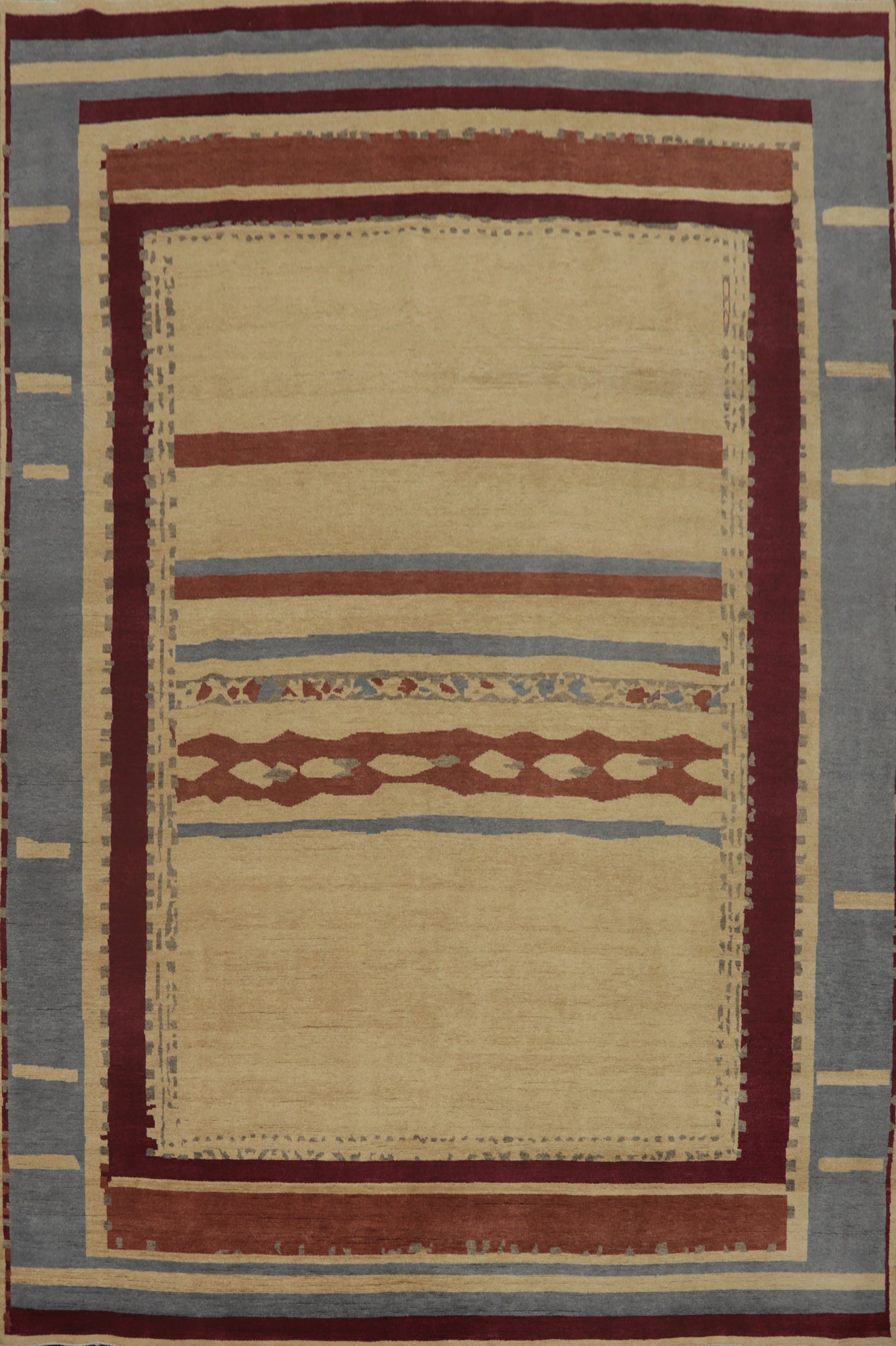 Vegetable Dye Gabbeh Turkish Area Rug 9x12