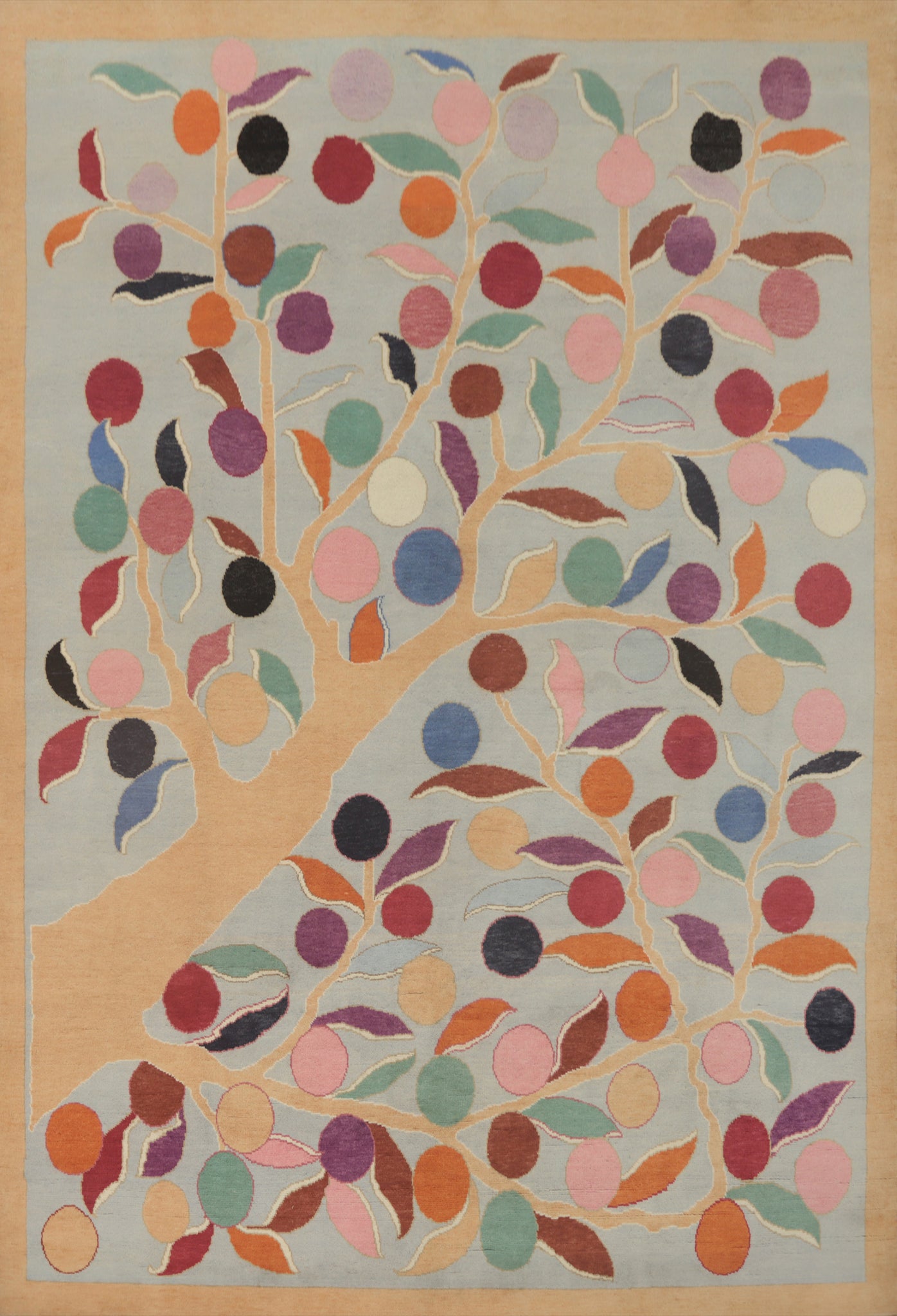 Vegetable Dye Art Deco Chinese Area Rug 8x10