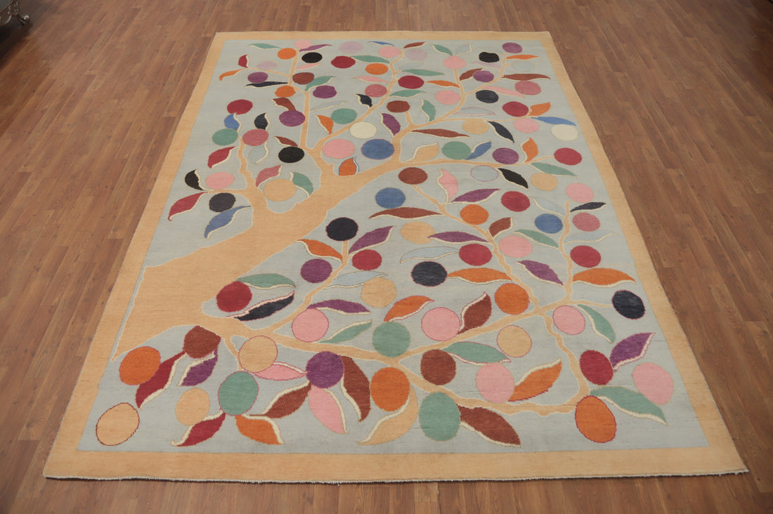 Vegetable Dye Art Deco Chinese Area Rug 8x10