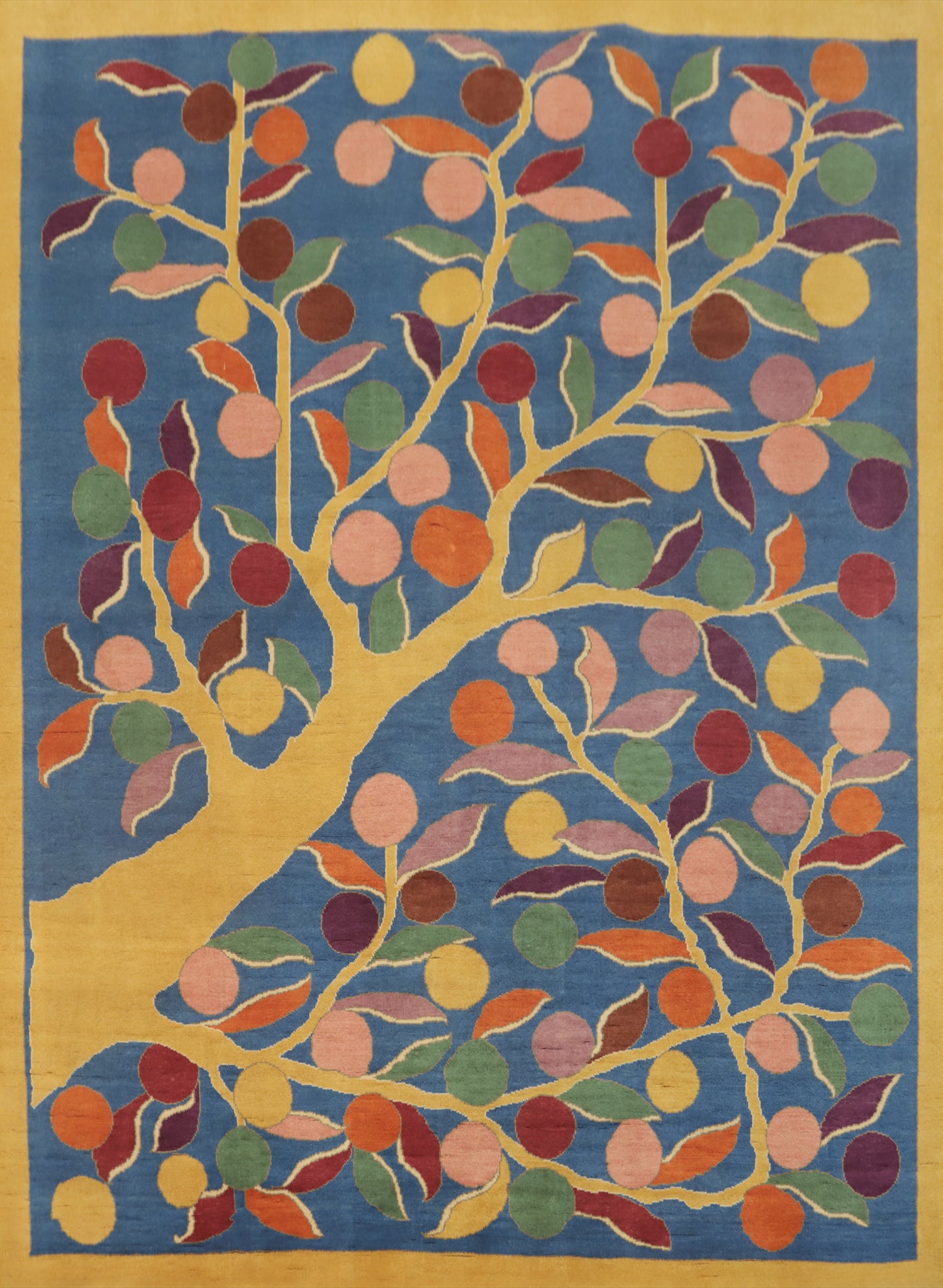 Vegetable Dye Art Deco Chinese Area Rug 8x10