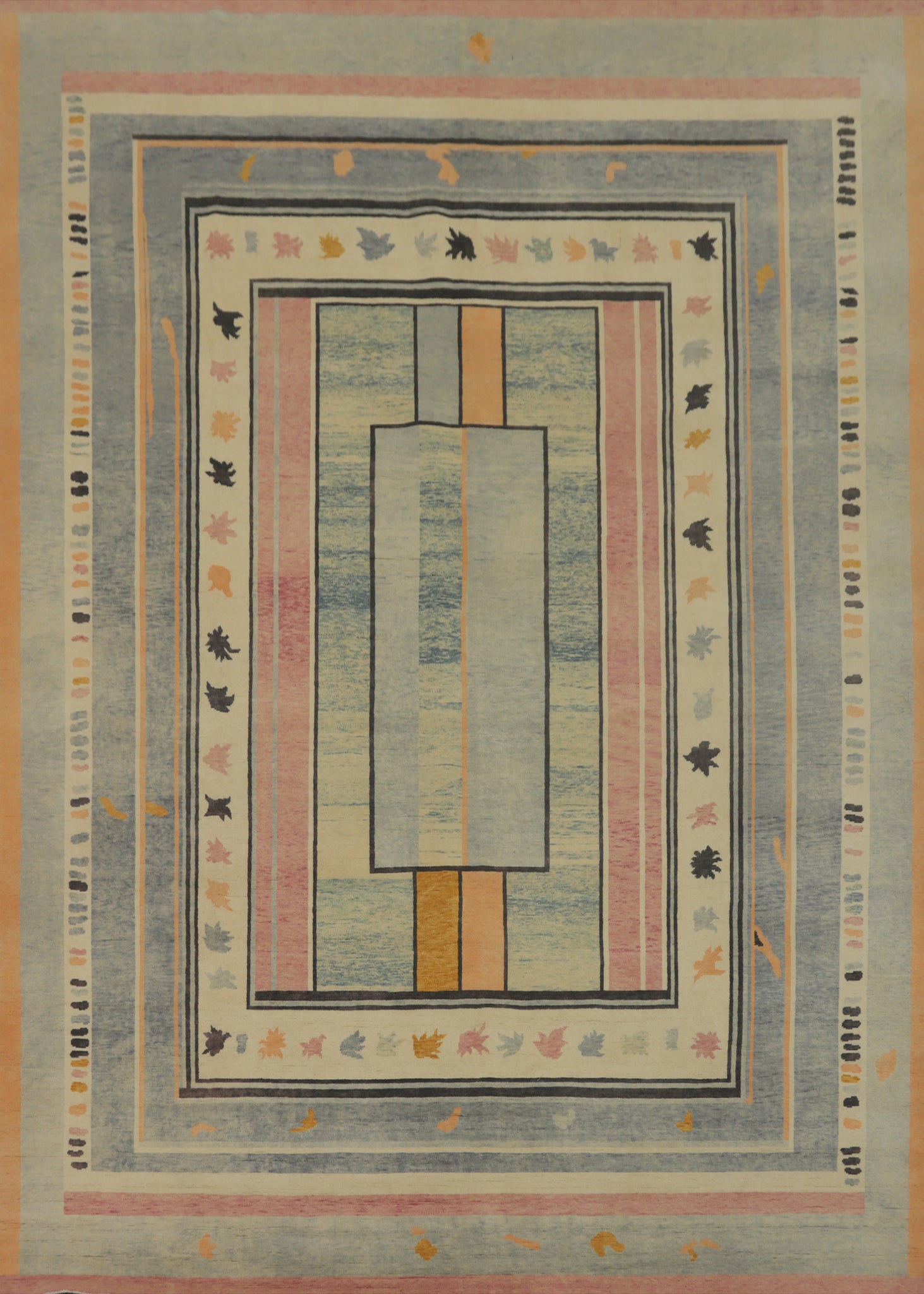Vegetable Dye Wool Gabbeh Turkish Area Rug 10x13