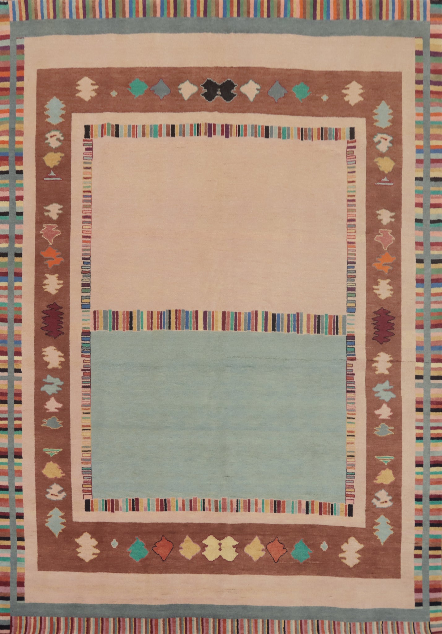 Vegetable Dye Gabbeh Turkish Area Rug 8x10