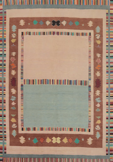 Vegetable Dye Gabbeh Turkish Area Rug 8x10