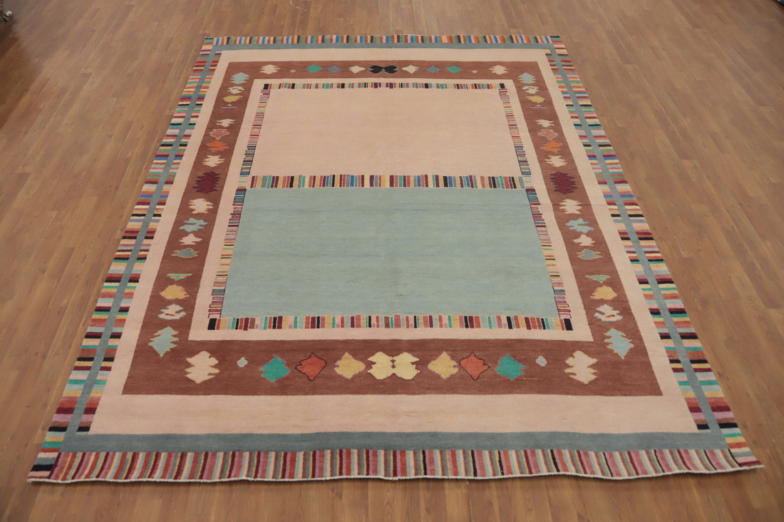 Vegetable Dye Gabbeh Turkish Area Rug 8x10