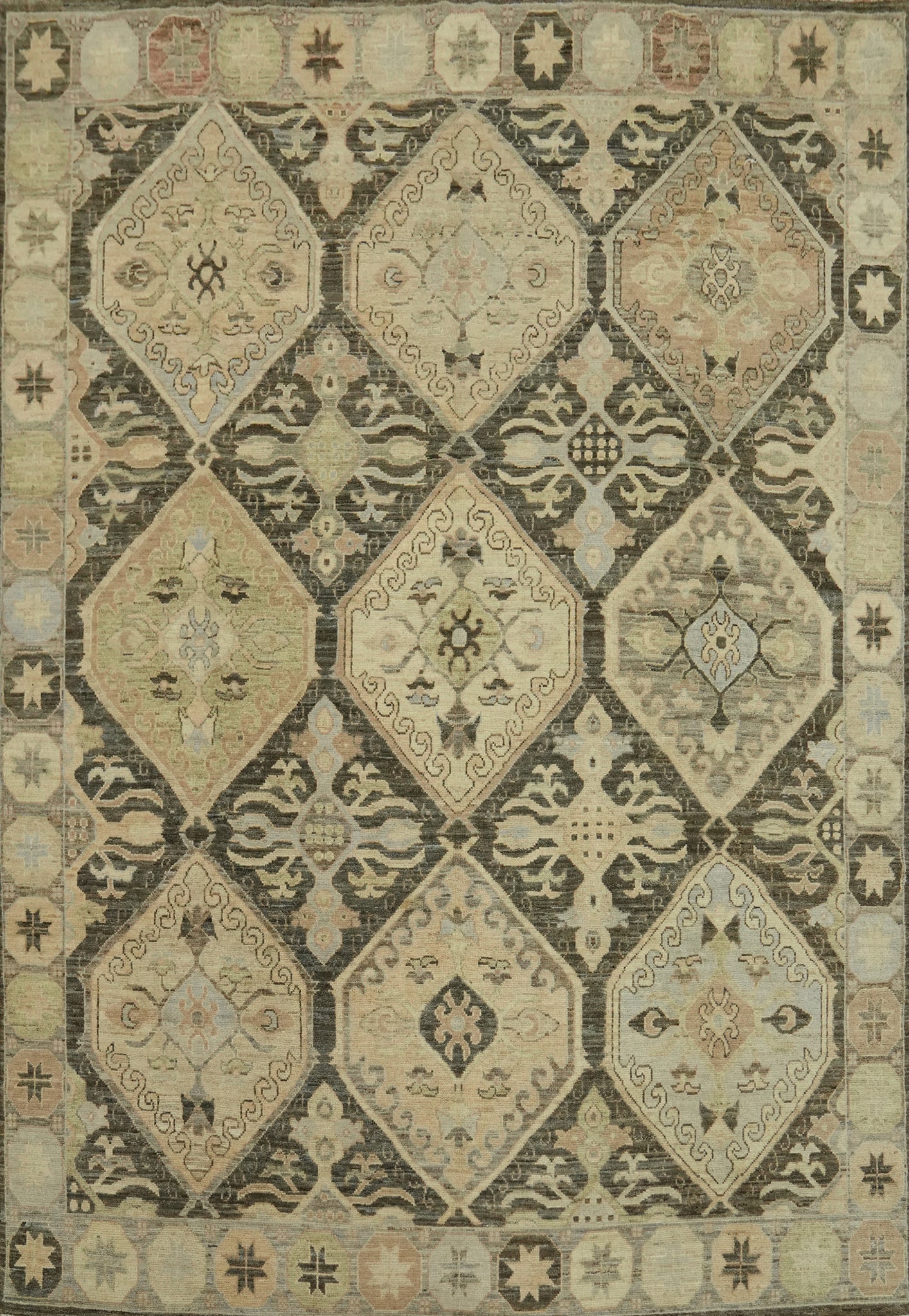 Vegetable Dye Wool Oushak Turkish Area Rug 8x10