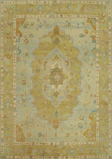 Vegetable Dye Wool Oushak Turkish Area Rug 8x10