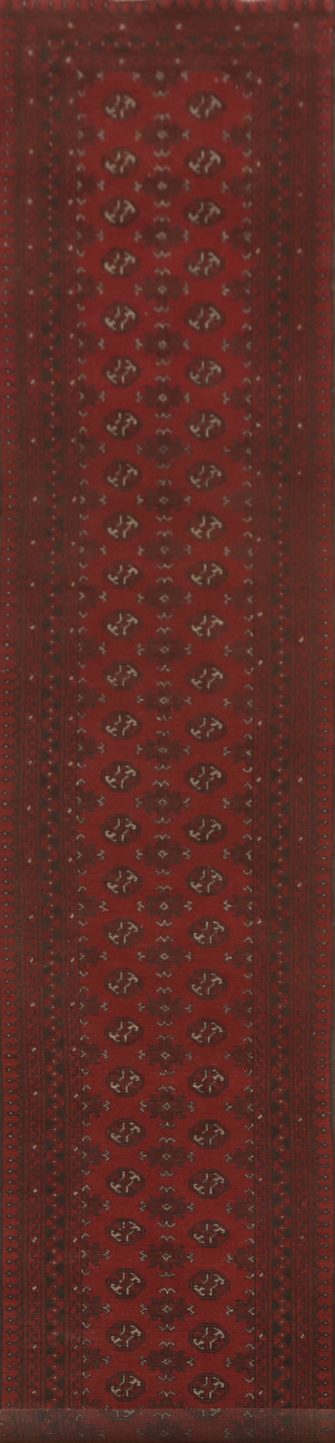 Geometric Balouch Afghan Runner Rug 3x19