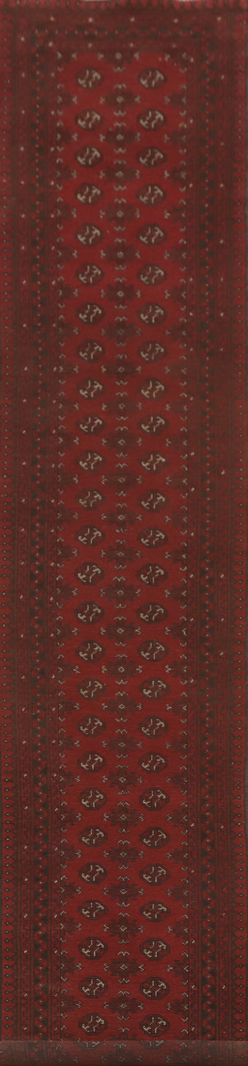 Geometric Balouch Afghan Runner Rug 3x19