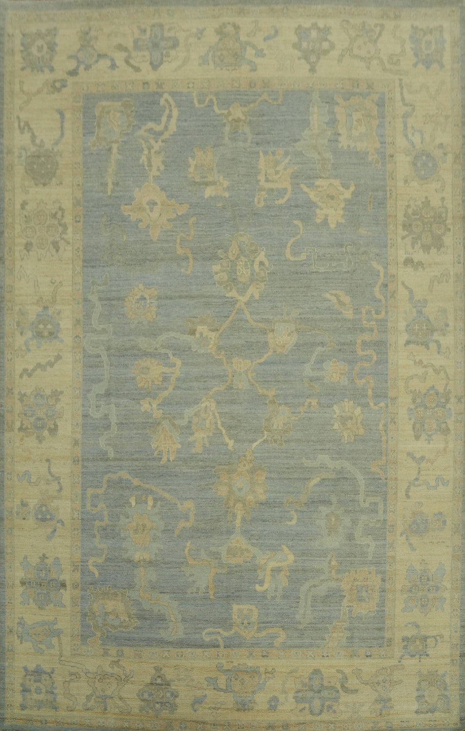 Handmade Wool Oushak Vegetable Dye Area Rug 9x12