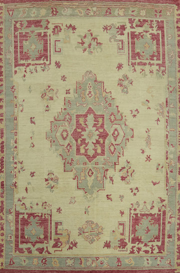 Handmade Wool Oushak Turkish Area Rug 9x12
