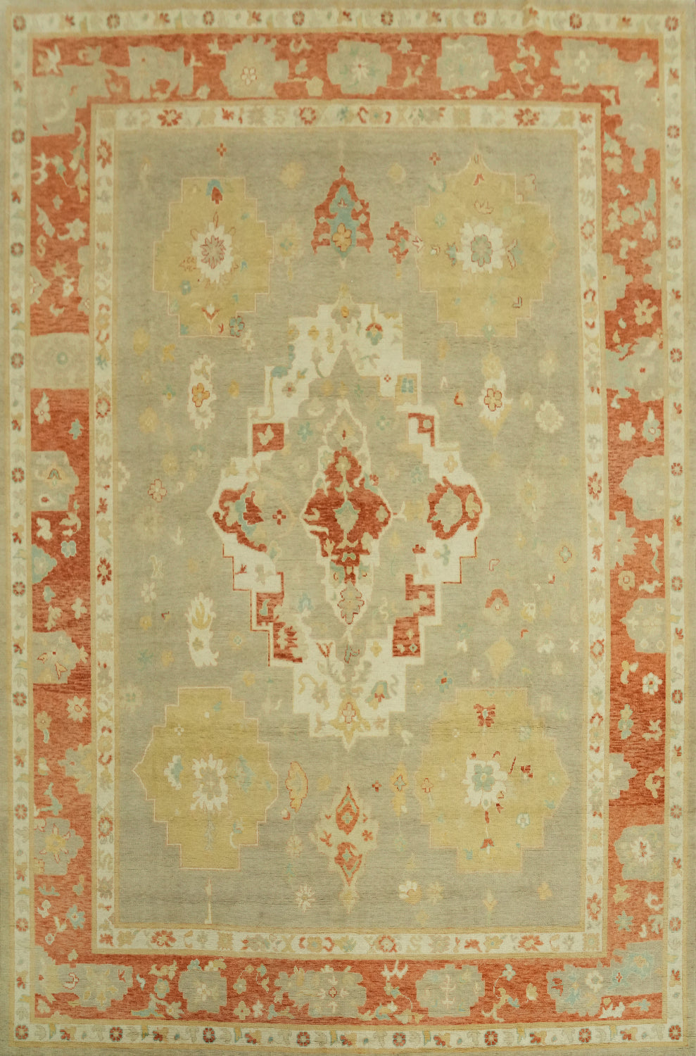 Handmade Wool Oushak Turkish Area Rug 9x12
