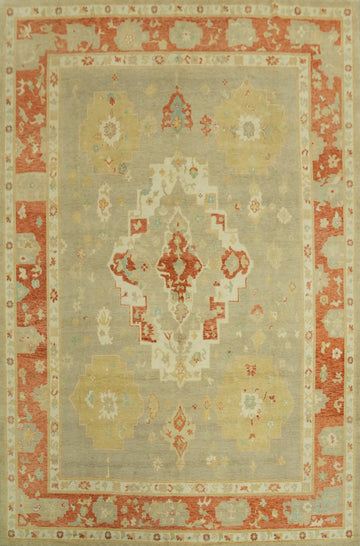 Handmade Wool Oushak Turkish Area Rug 9x12