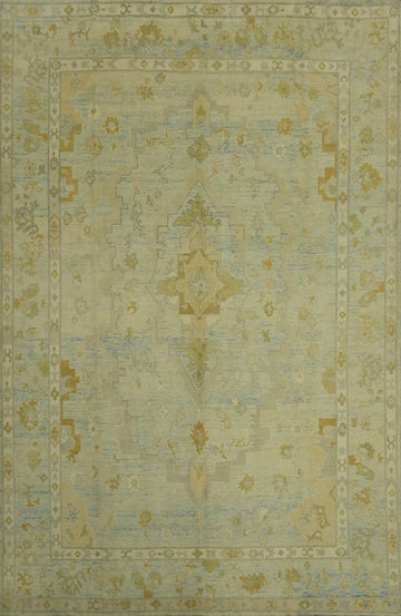 Handmade Wool Oushak Turkish Area Rug 10x13