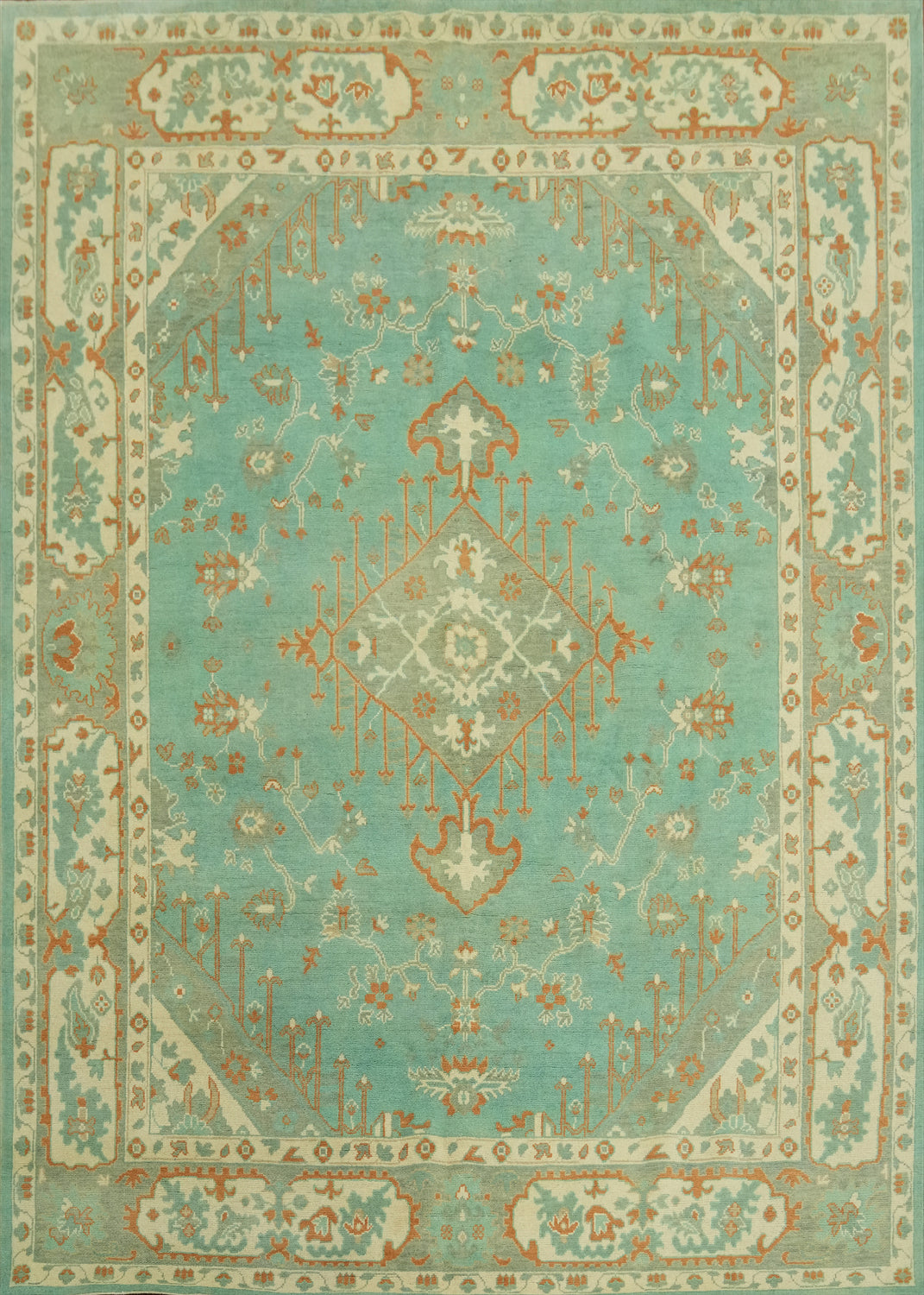 Handmade Wool Oushak Turkish Area Rug 8x10