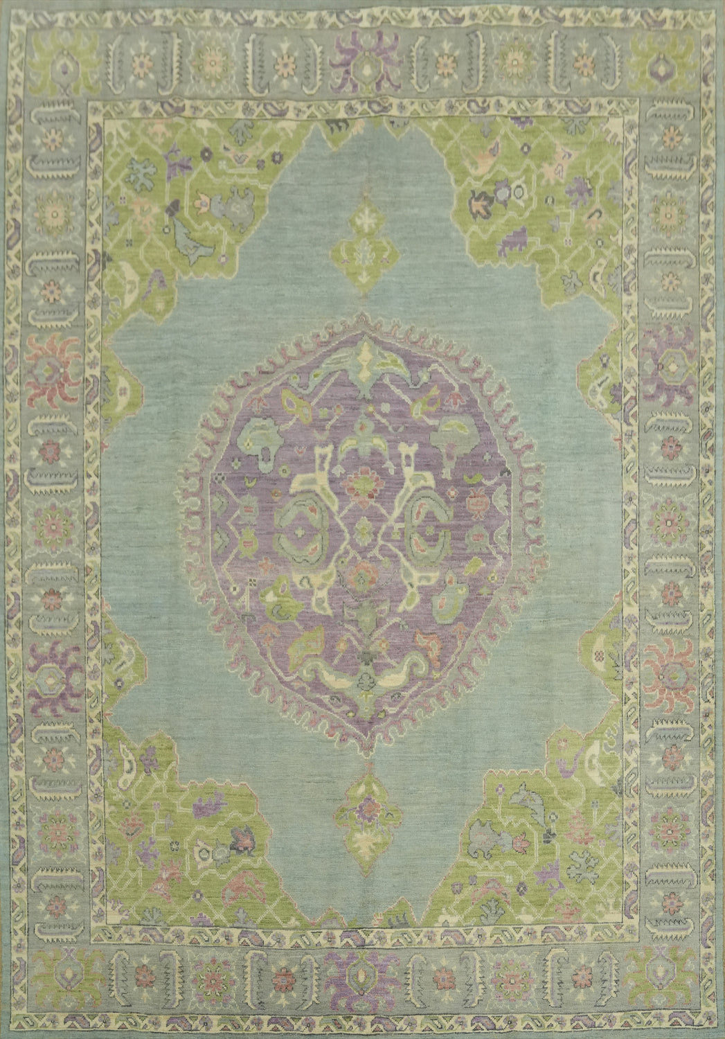 Vegetable Dye Oushak Turkish Area Rug 8x10