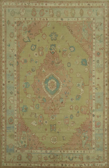 Handmade Wool Oushak Turkish Large Rug 10x14
