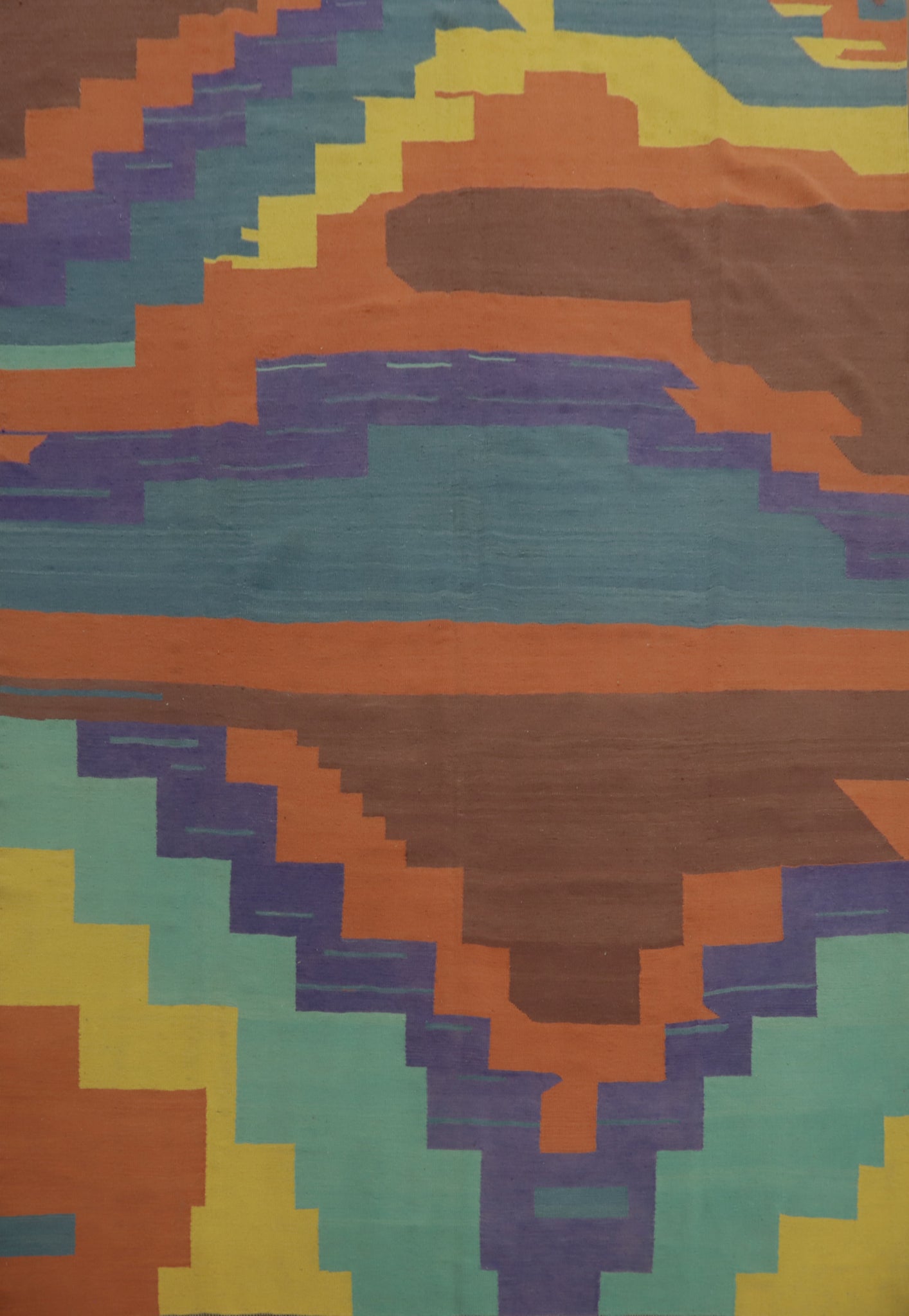 Colorful Kilim Wool Oriental Area Rug 9x12